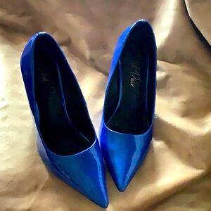 Chrome Style Cobalt Blue Women's Heels